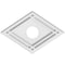 Ekena Millwork Diamond Architectural PVC Ceiling Medallion, 16"W x 10 5/8"H x 3"ID x 5 1/2"C x 1"P, One-Piece CMP16X10DD-03000 - alternate 1